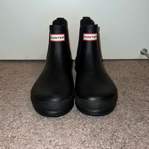 Black Chelsea hunter boots